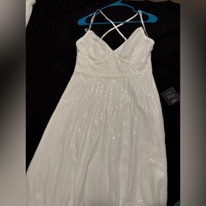 Lulu's White Sequin Dress